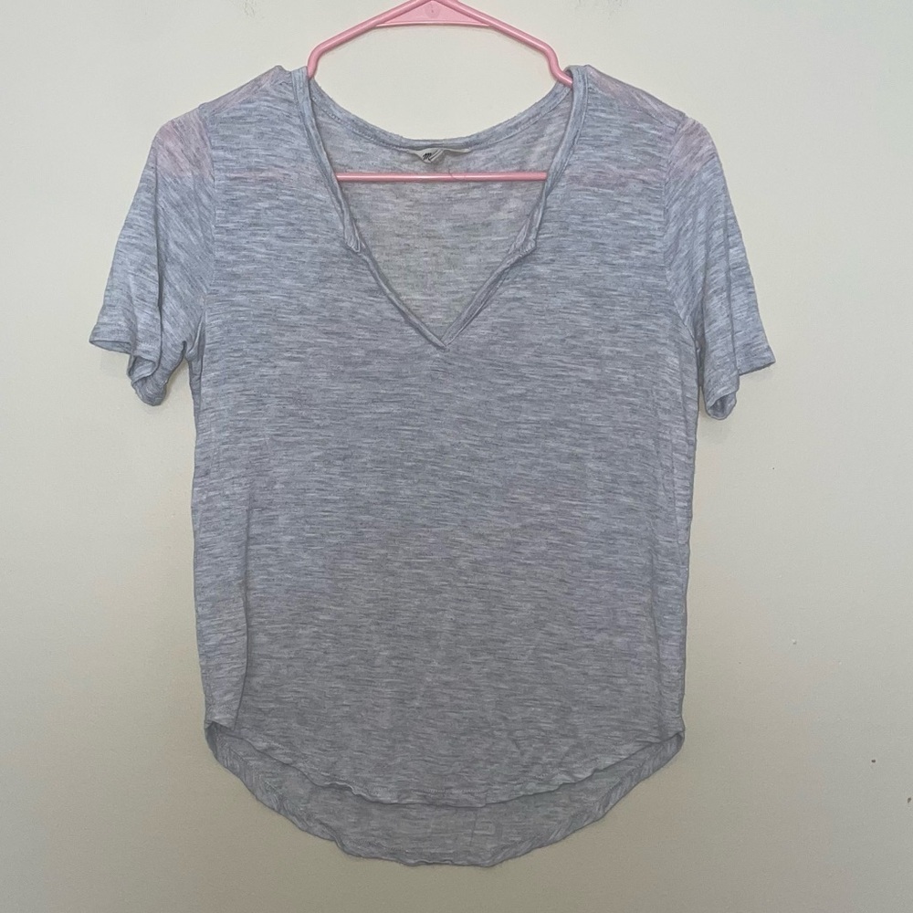 Madewell Viscose Gray Short Sleeve Tshirt Top Extra Small XS
